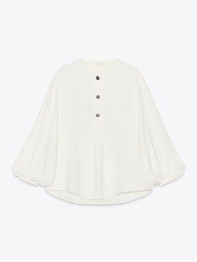 ZARA FLOWY CREPE BLOUSE BRAND NEW WITH TAGS XS